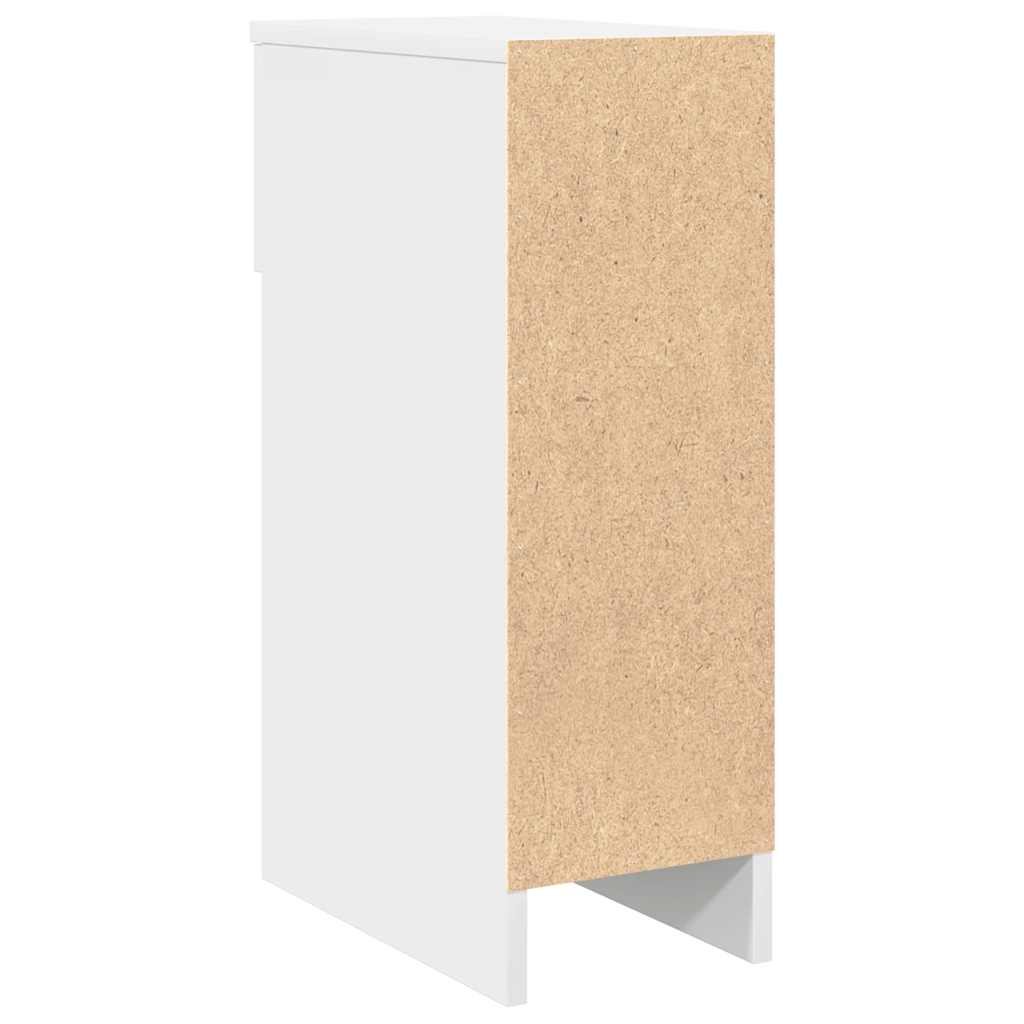 Bedside Cabinet with Drawer White 20x36x60 cm